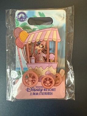 Disney Shanghai Goofy Ice Cream Cart Pin - Pink, Gold & Yellow